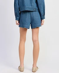 En Saison Women's Heidi Denim Shorts
