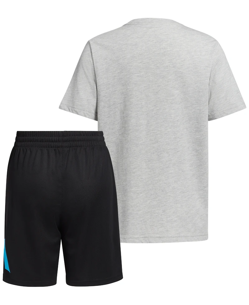 adidas Boys' 8-16 Short-Sleeve T-Shirt and Shorts