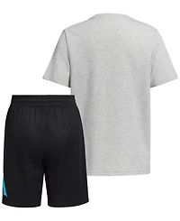 adidas Boys' 8-16 Short-Sleeve T-Shirt and Shorts