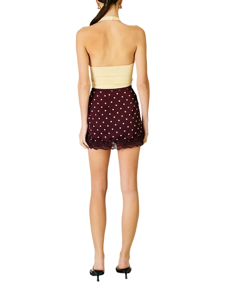 Line & Dot Women's Raye Polka Mini Skirt