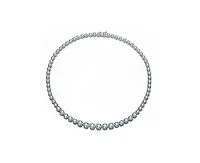 Genevive Elegant Radiant Round Cz Tennis Necklace