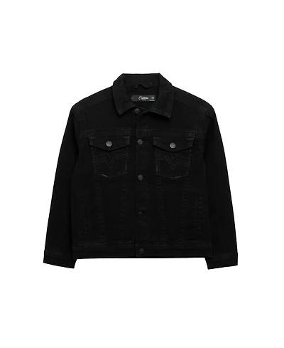 Cultura Boys Saddle Stitch Color Denim Jacket With Flap Pocket