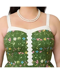 Unique Vintage Plus 1950s Sleeveless Swing Dress