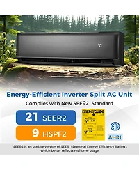 Gymax Btu Mini Split Air Conditioner and Heater 21 SEER2 208-230V Ac Unit