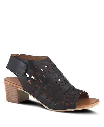Spring Step Women's Dorotha Ankle Strap Sandal with Laser Cut Detail
