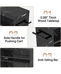 Tribesigns 4-Tier Slim Storage Cart, Rolling Kitchen Cart on Wheels for Small Place,