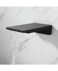 Phying Single Handle Wall Mount Waterfall Bathroom Sink Faucet