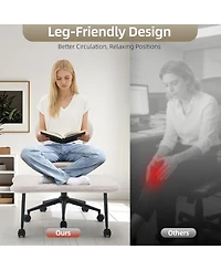 gaomon Ergonomic Cross Legged Chair, 360 Degree Swivel Meditation Chair with Wheels, Height Adjustable for Adhd, Yoga, Home Office