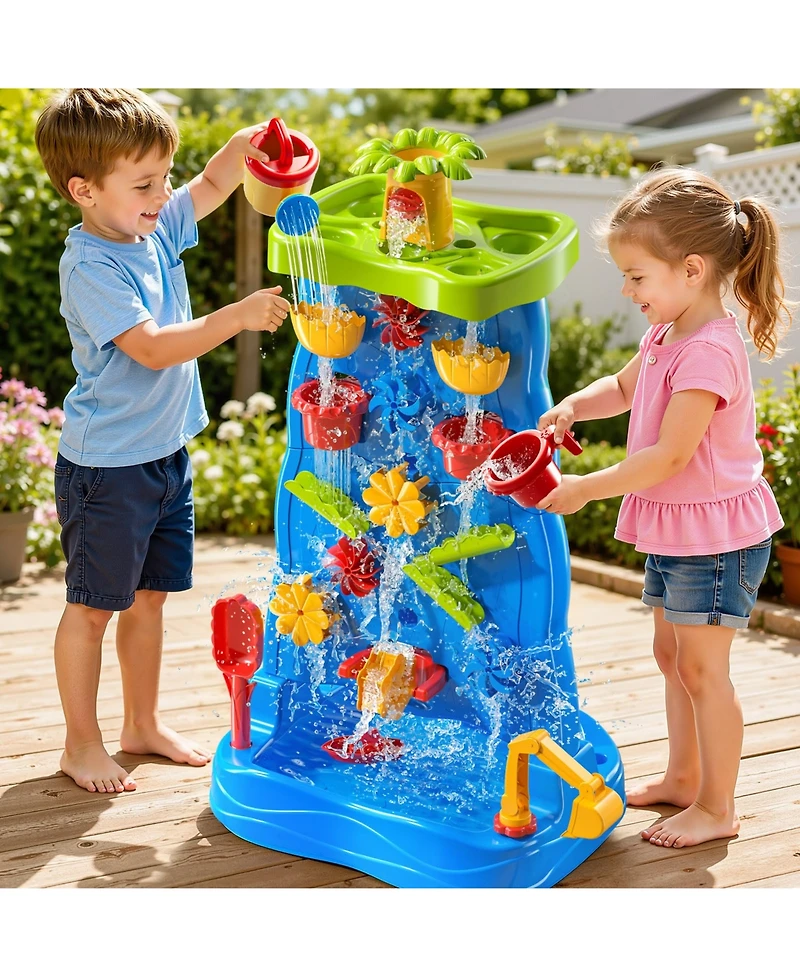 Gnuadz Waterfall Water Table Sand Sensory Activity Toddler Outdoor Play
