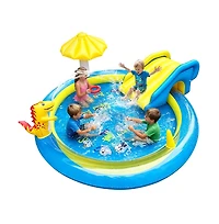 Aofar Dinosaur Inflatable Pool Slide Sprinkler Shade Water Park