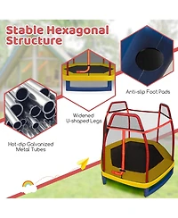 Costway 7FT Kids Trampoline Outdoor Indoor Recreational Bounce Jumper