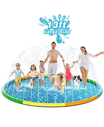 Aofar Splash Pad Sprinkler Water Play Mat Dogs Kids Outdoor Fun
