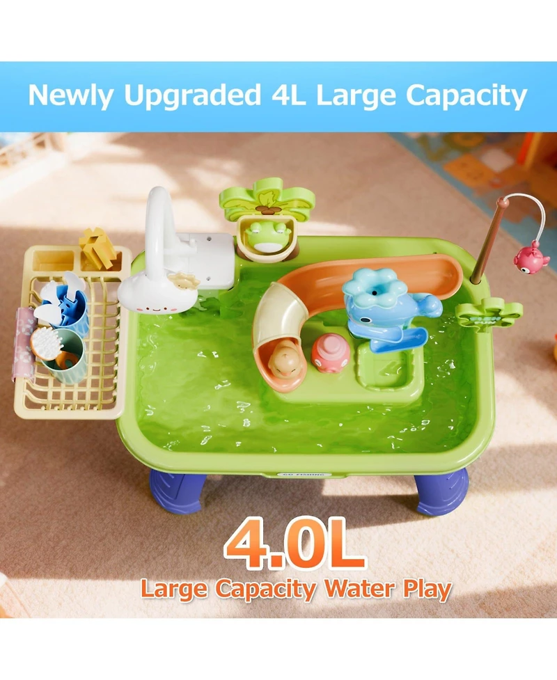 Gnuadz Sand Water Table Fishing Game Kitchen Sink Summer Toy