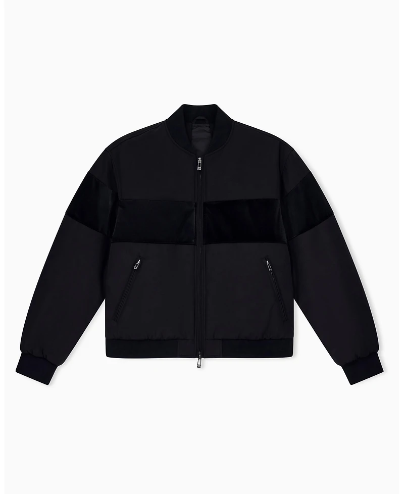 A|X Armani Exchange Men's Lightweight Colorblock Bomber Jacket