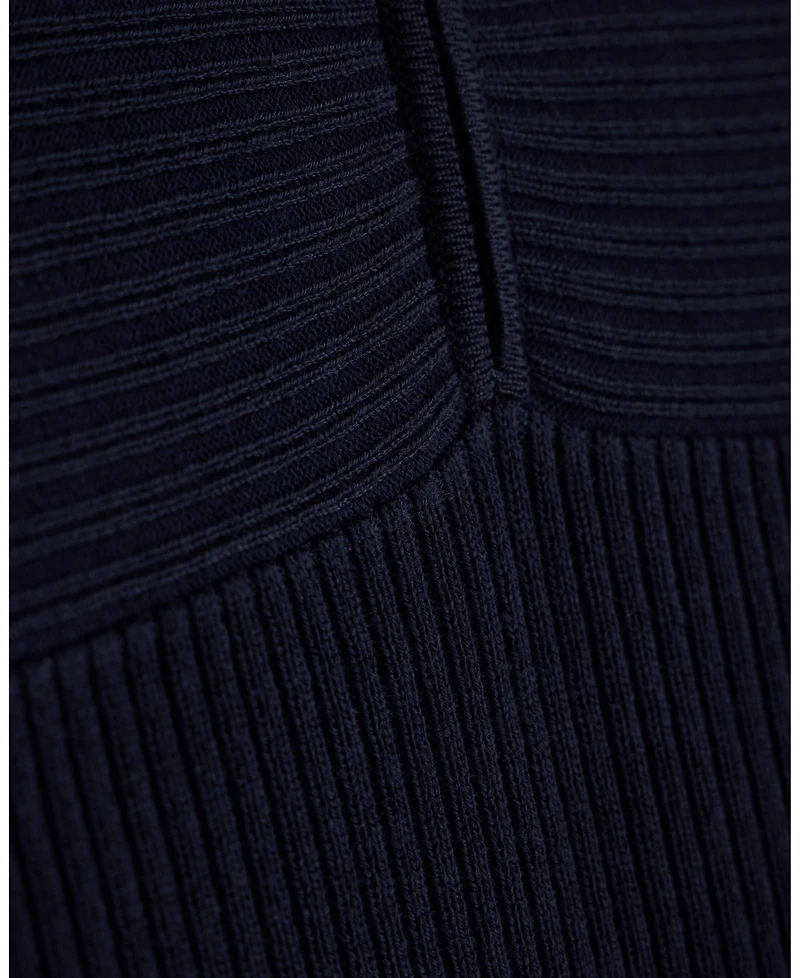 A|X Armani Exchange Men's Wool Cotton Quarter Zip Sweater