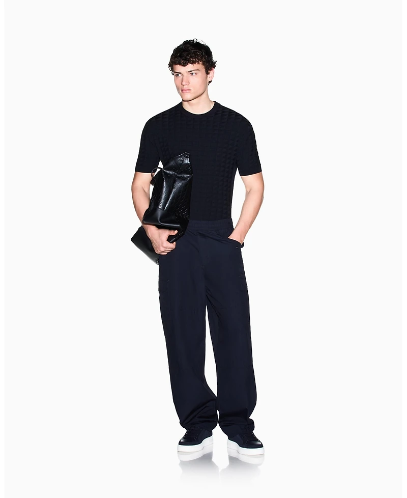 A|X Armani Exchange Men's Viscose Grid T-Shirt