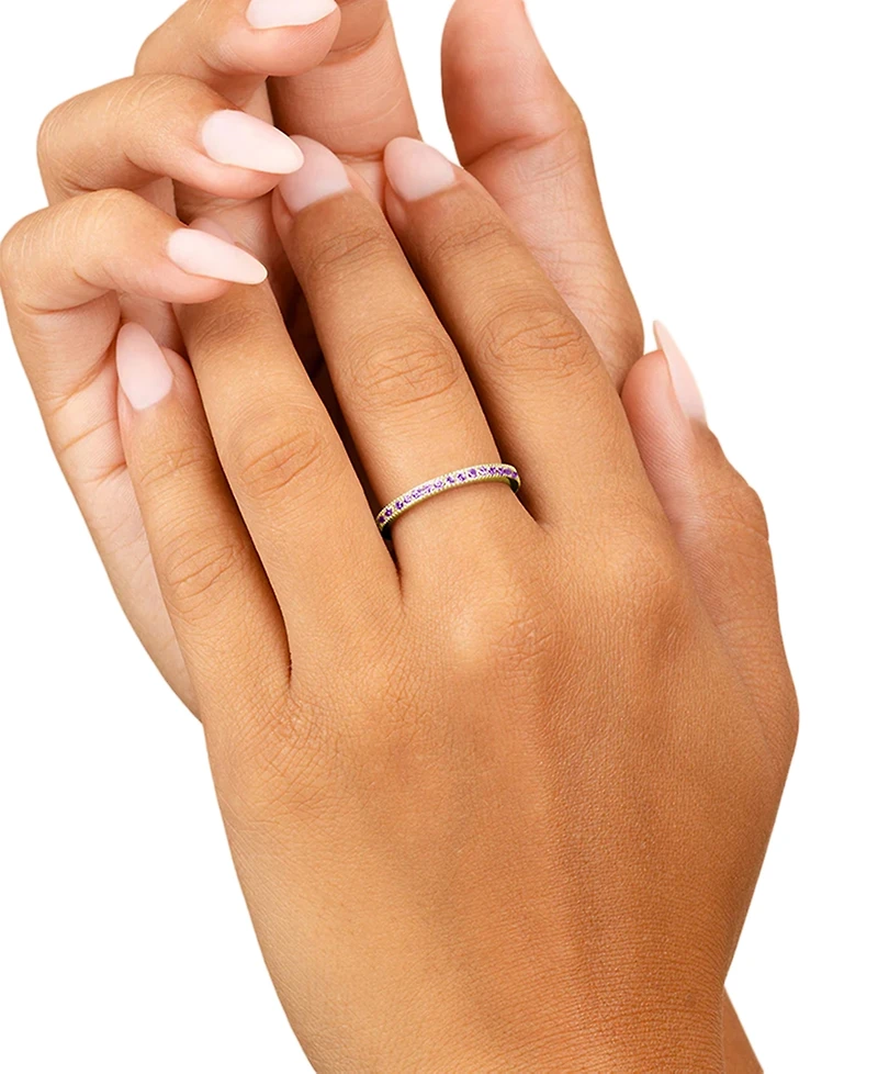 Sterling Forever 2.5mm Thin Cubic Zirconia Band Ring