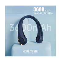 Cowin Portable Neck Fan, Without Blades, Supports Usb Charging, 3 Speed Settings, Suitable for Travel, Outdoor Activities and As A Gift