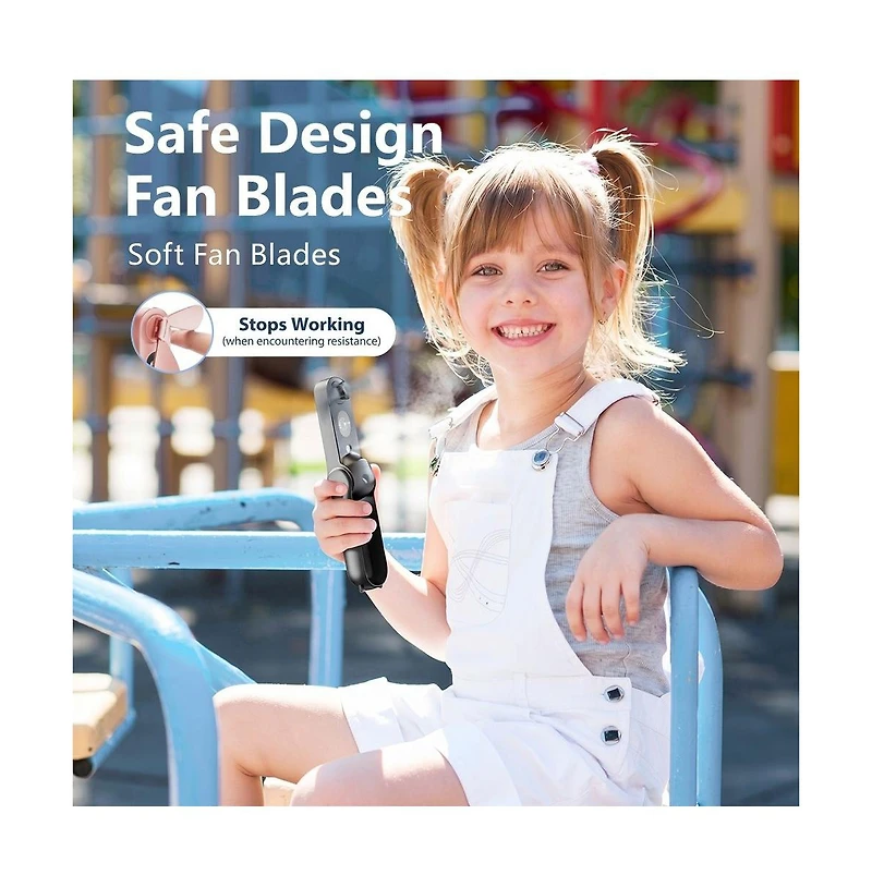 Cowin Misting Fan Portable Rechargeable, Mini Spray Water Mist, Handheld Fold Fans Kids Women For Travel, Outdoors, Hiking