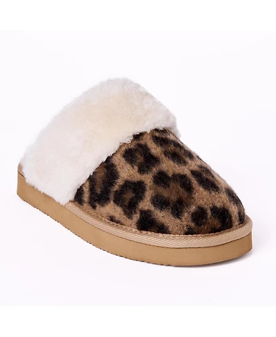 Minnetonka Women's Chesney Patterned Faux Fur Slippers