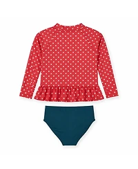 Florence Eiseman Toddler Girls Polka Dot Rashguard Swimsuit