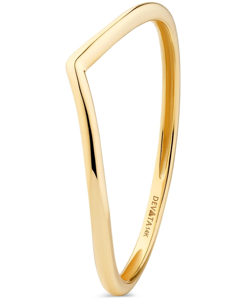 Devata Chevron Ring in 14K Gold