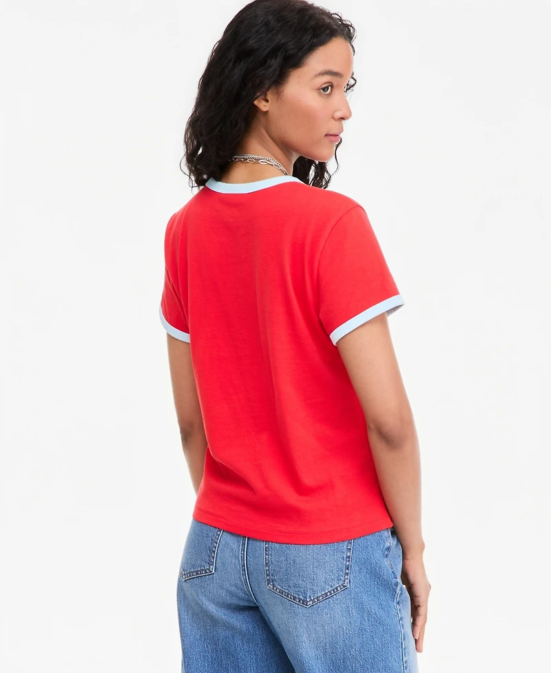 On 34th Women's Sporty Graphic Ringer T-Shirt, Macy's Exclusive