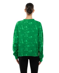 New Era Women's Kelly Green Philadelphia Eagles Throwback Oversized Boxy Sweatshirt