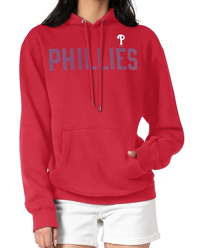G-iii 4Her by Carl Banks Women's Red Philadelphia Phillies Dot Print Pullover Hoodie