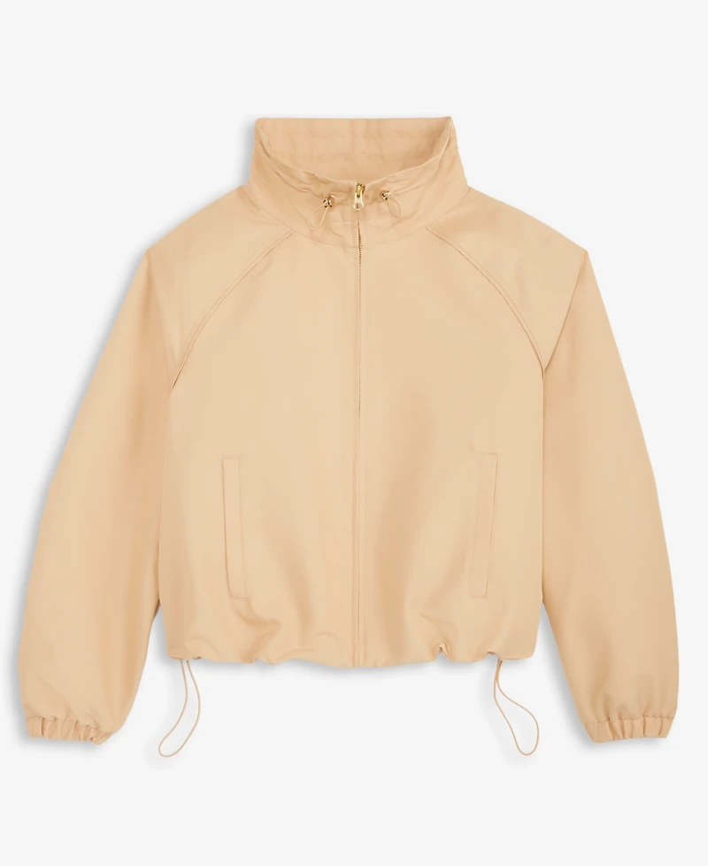 On 34th Women's Funnel-neck Ruched-Sleeve Bubble Hem Jacket, Macy's Exclusive