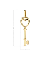 Devata Key Heart Pendant in 14K Gold