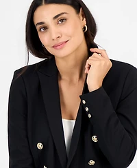 I.n.c. International Concepts Petite Double-Breasted Fitted Stretch Ponte Blazer, Macy's Exclusive