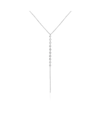 The Lovery Lariat Bezel Cz Necklace Sterling Silver