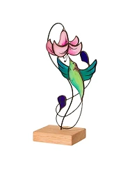 Uncommon Goods Joyful Hummingbird Stained Glass Sculpture