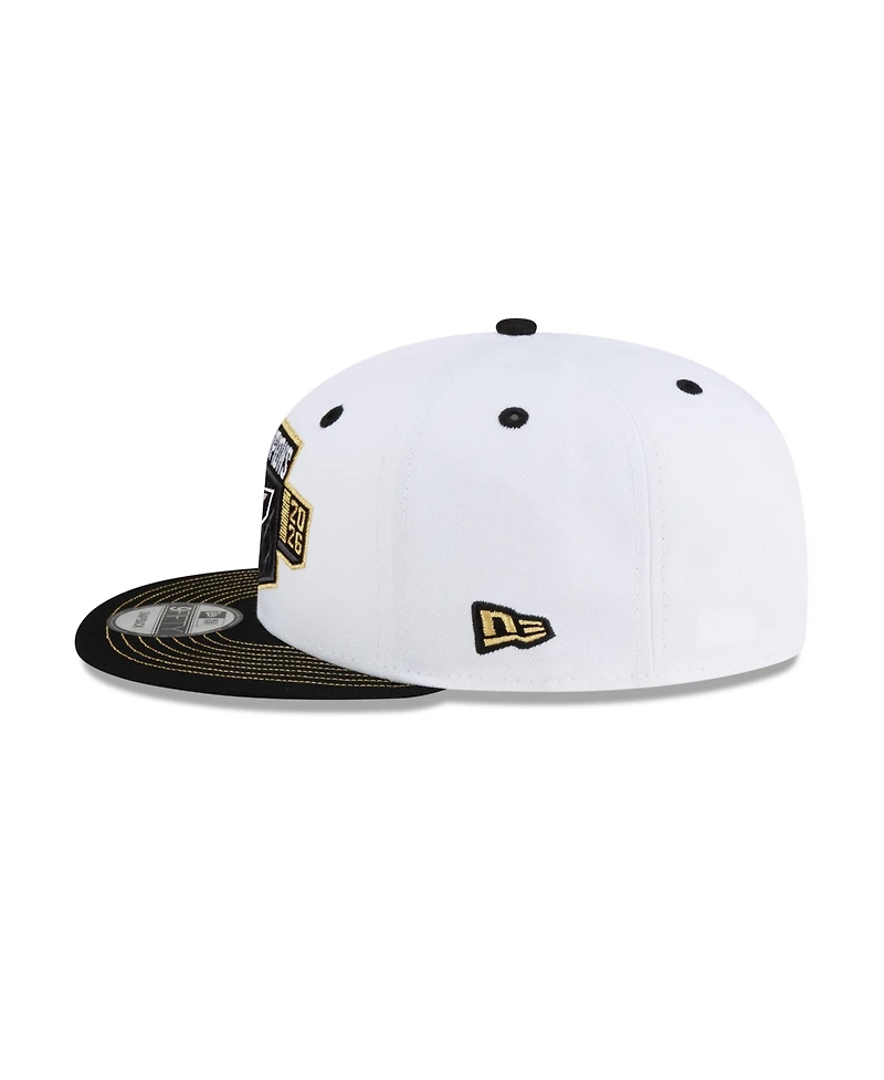 New Era Men's White/Black San Antonio Spurs 2026 Nba Champions Locker Room 9FIFTY Snapback Hat