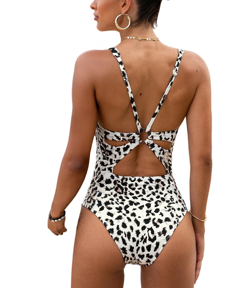 Cupshe Women's Classic One-Piece Swimsuit with Back O-Ring Detail