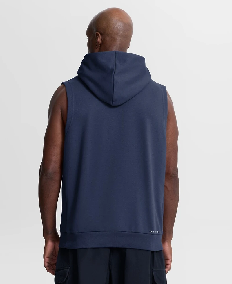 Nike Men's Navy Boston Red Sox Authentic Collection Standard Issue Dri-fit Sleeveless Hoodie