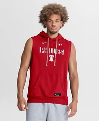 Nike Men's Red Philadelphia Phillies Authentic Collection Standard Issue Dri-fit Sleeveless Hoodie