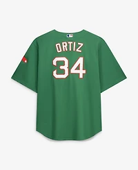 Mitchell & Ness Men's David Ortiz Kelly Green Boston Red Sox Big Tall Cooperstown Collection Mesh Batting Practice Jersey