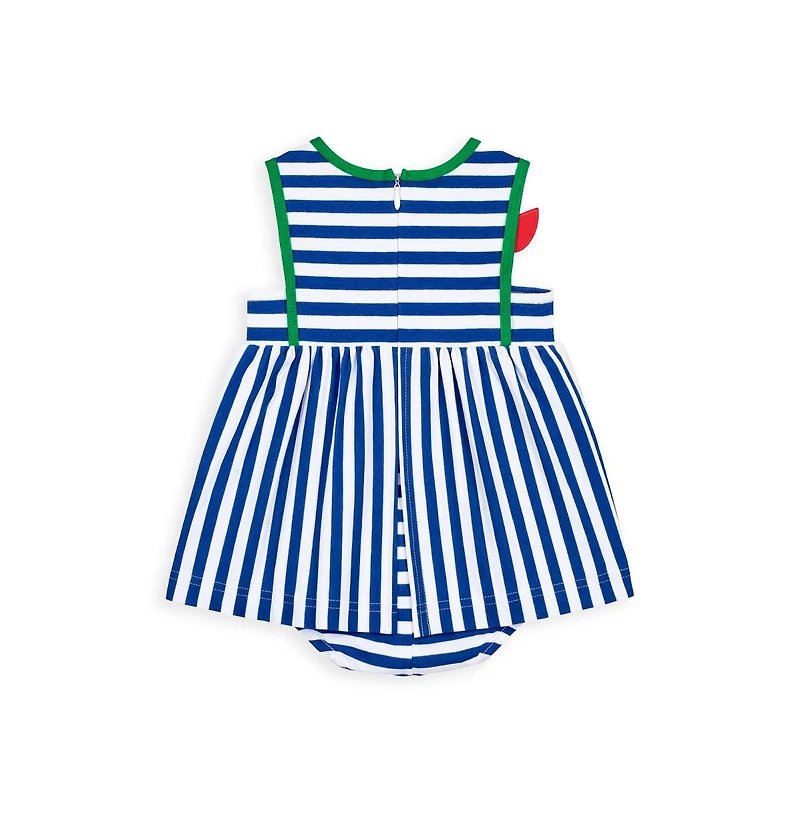 Florence Eiseman Baby Girl Stripe Knit Romper With Tulip