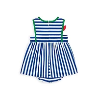 Florence Eiseman Baby Girl Stripe Knit Romper With Tulip