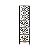 Slickblue Corner Bookshelf with 6-Tier Open Storage Rack
