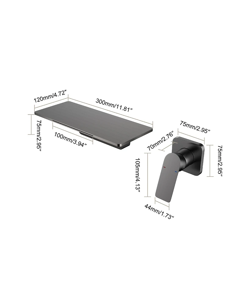 Phying Waterfall Bathroom Sink Faucet
