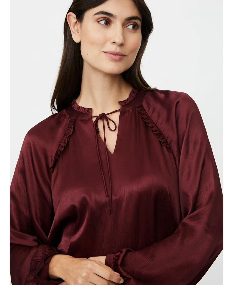 Masai Copenhagen Women's Maberonix Tie Ruffle Neck Blouse