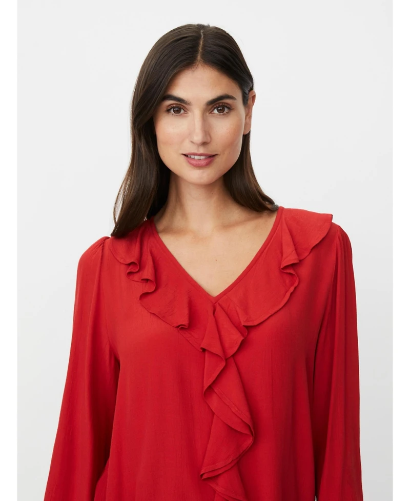 Masai Copenhagen Women's Mabeauna Ruffled V-Neck Blouse