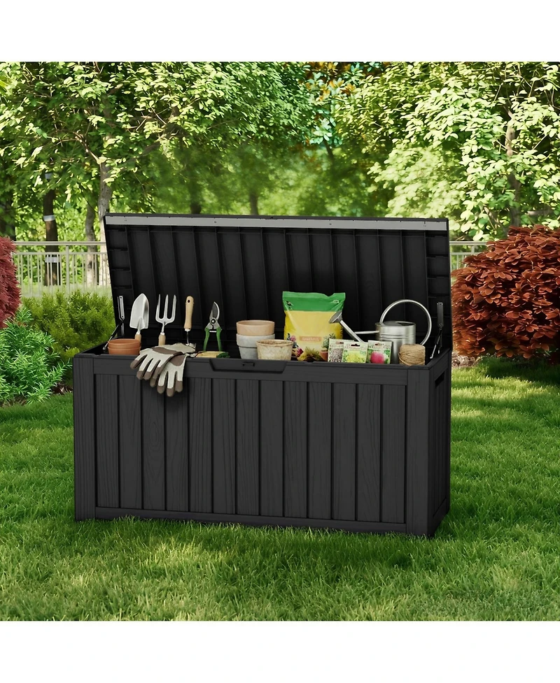 sumyeg Resin Outdoor Storage Deck Box with Lockable Lid