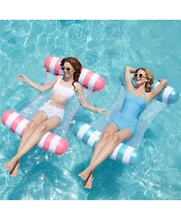 Aofar 2 Packs Hammock Pool Floats Adults Inflatable Water Lounge Floaties