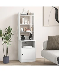 Gouun 6-Tier Bookshelf Nightstand Charging Station Cabinet Storage