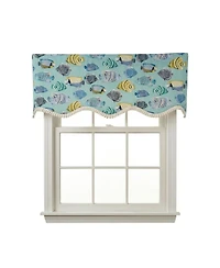 Rlf Home 100percentage Cotton Fishbowl Province With Lining Rod Pocket Window Valance