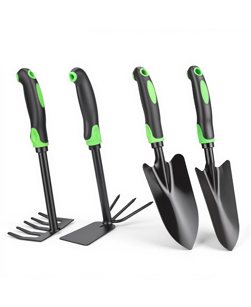 Xdovet Garden Tool Set Heavy Duty Stainless Steel Shovel Trowel Rake Hoe Cultivator